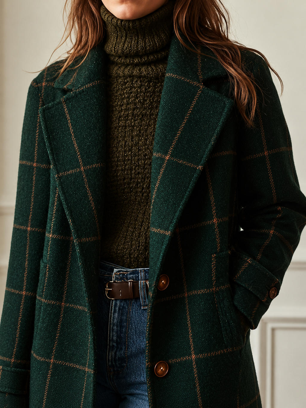 Bethany | Abrigo de Cuadros para Mujer