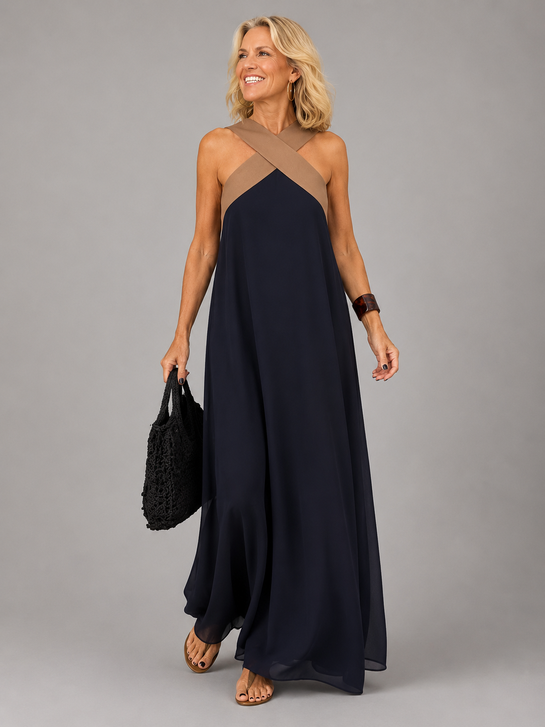 Velora™ | Vestido Maxi Elegancia Cruzada