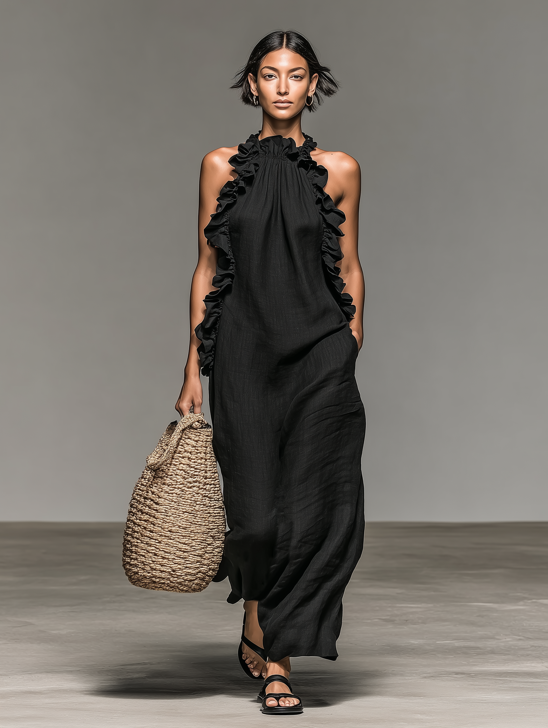 Lua | Vestido maxi con bolsillos
