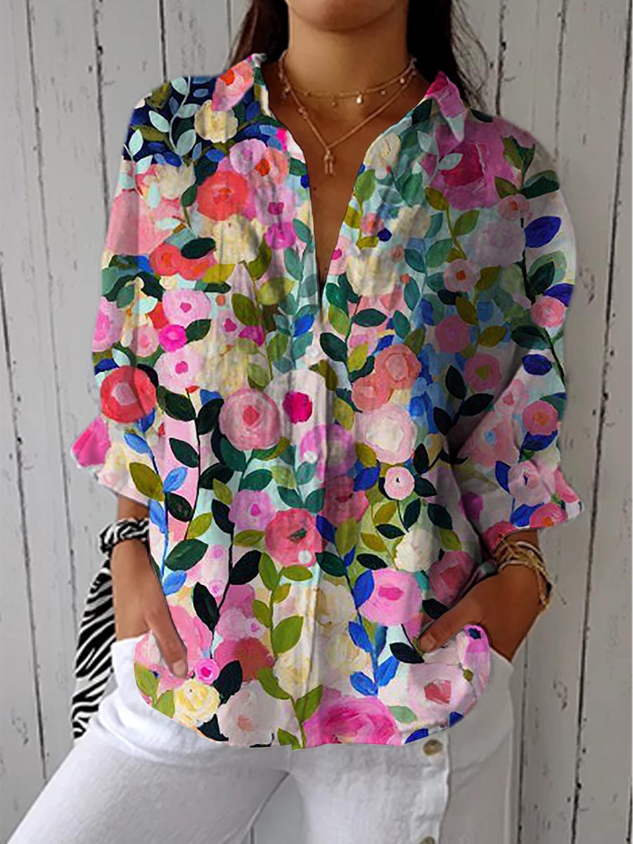 Frida | Blusa Lienzo Floral