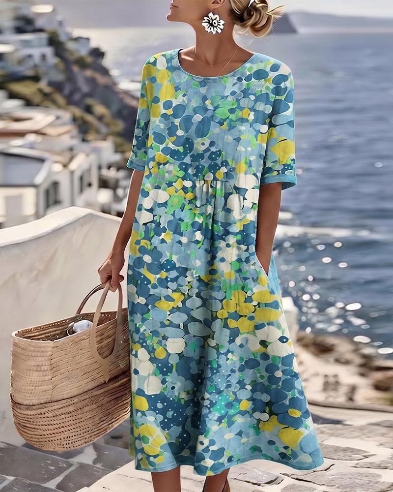 Elena - Vestido Midi Floral de Verano Elegante