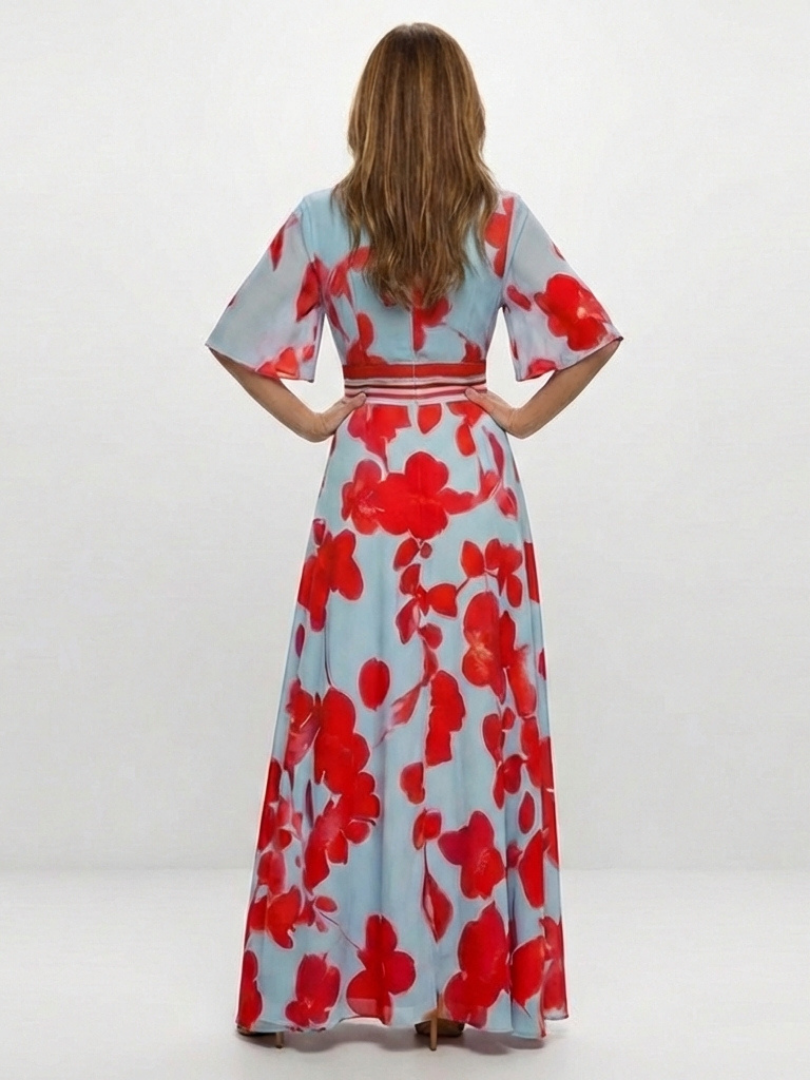 Anthea | Vestido Maxi Floral Cruzado