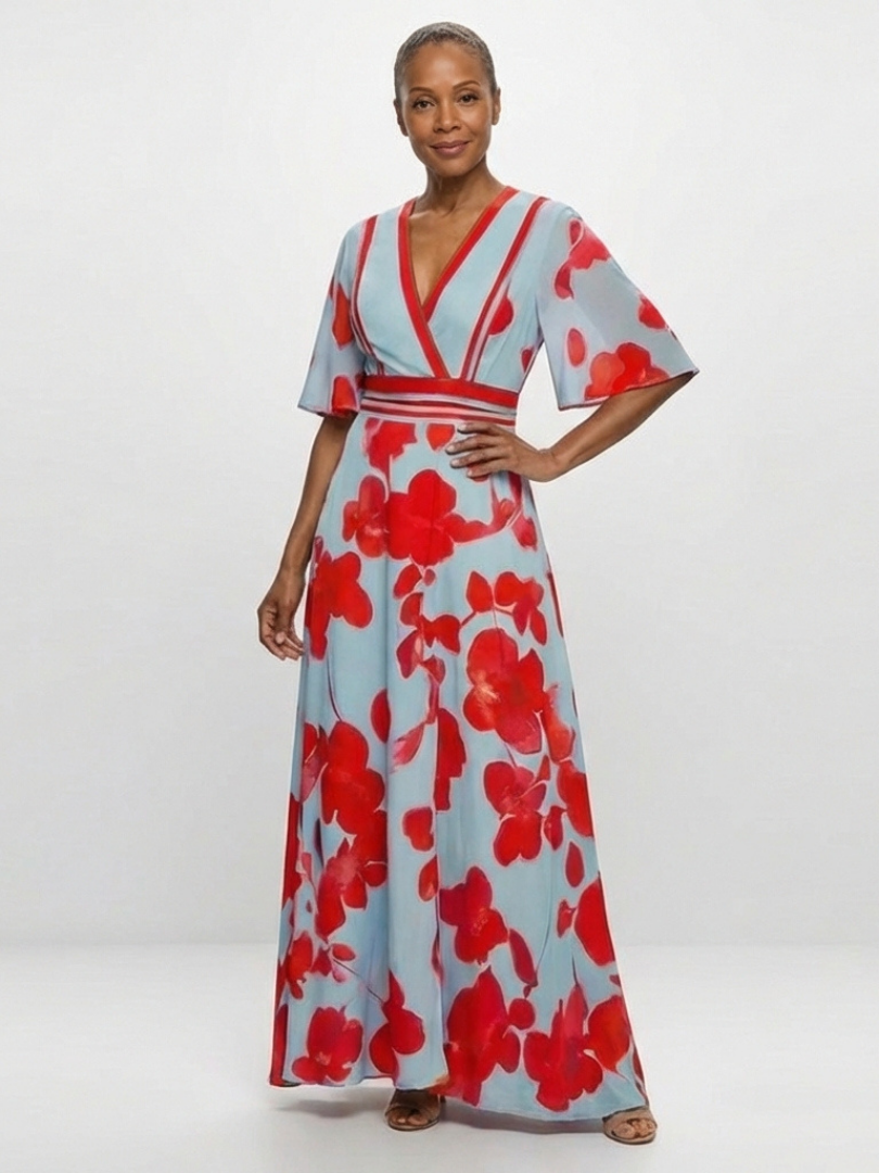 Anthea | Vestido Maxi Floral Cruzado