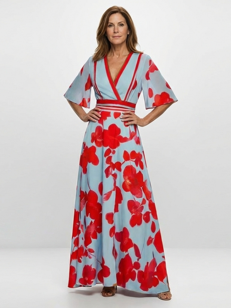 Anthea | Vestido Maxi Floral Cruzado