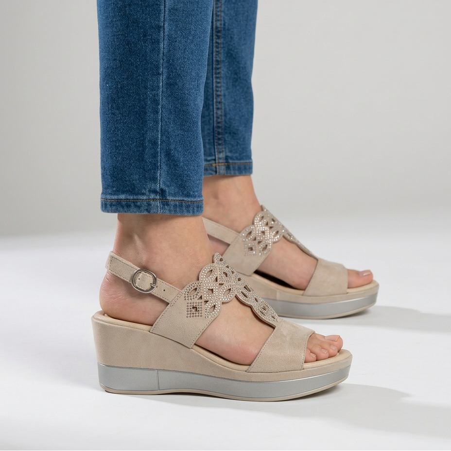 Raquel  - Cómoda sandalia de cuña para mujer