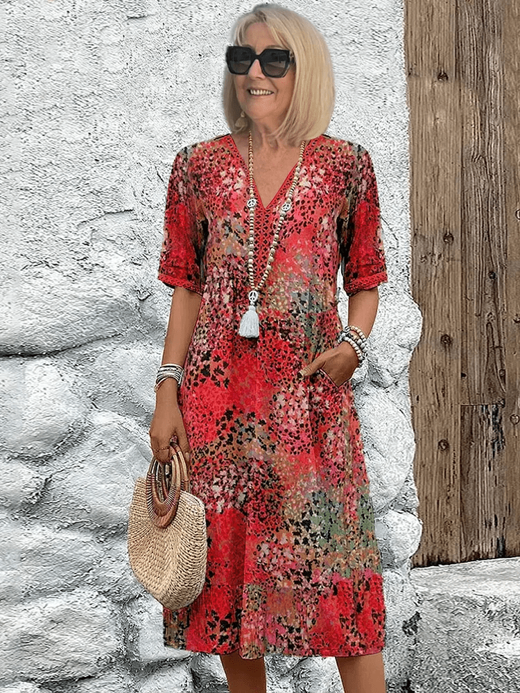 Rosalyn | Vestido Midi Floral de Verano