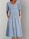 Rosabel | Vestido Midi de Rayas Costeras