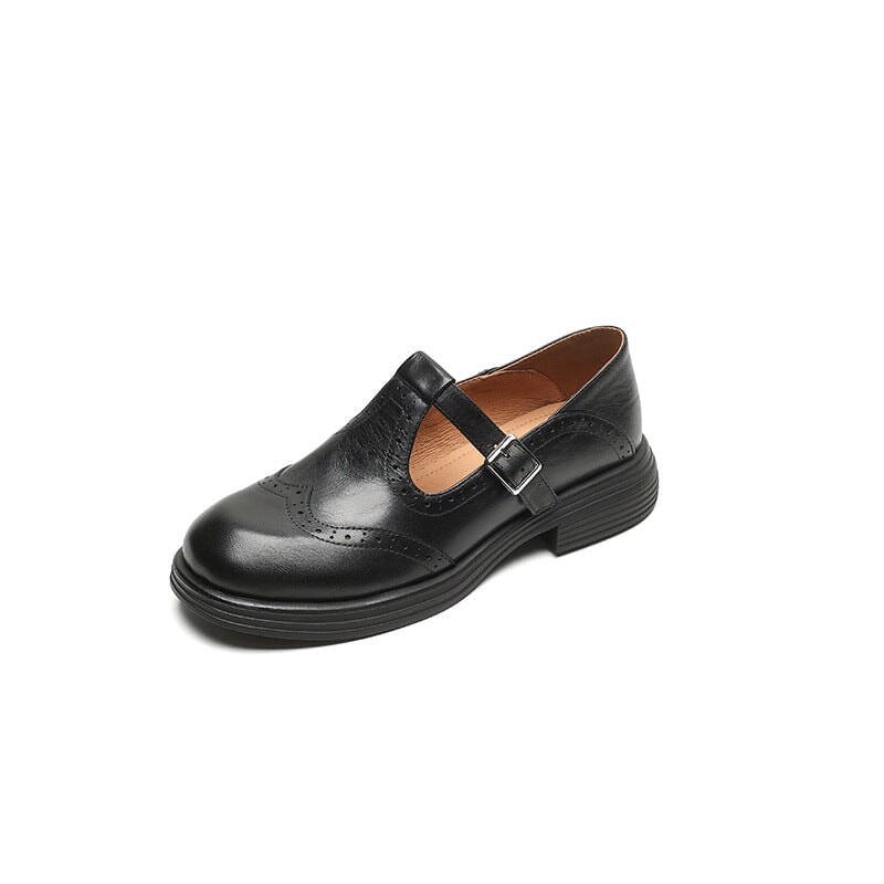 Mattea | Mary Jane Elegantes de Piel