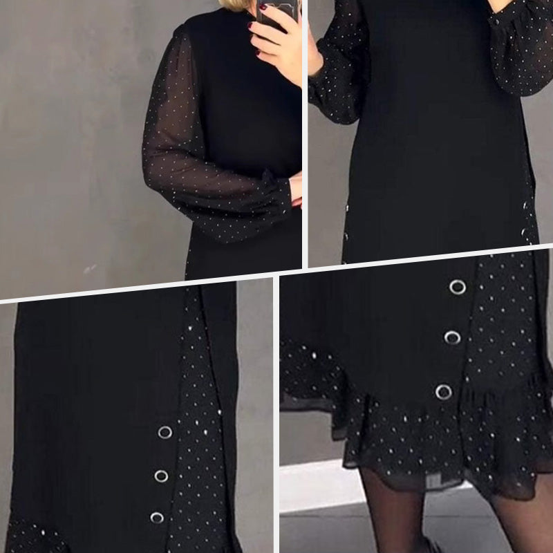 Thessariae | Elegante vestido con mangas de cristal