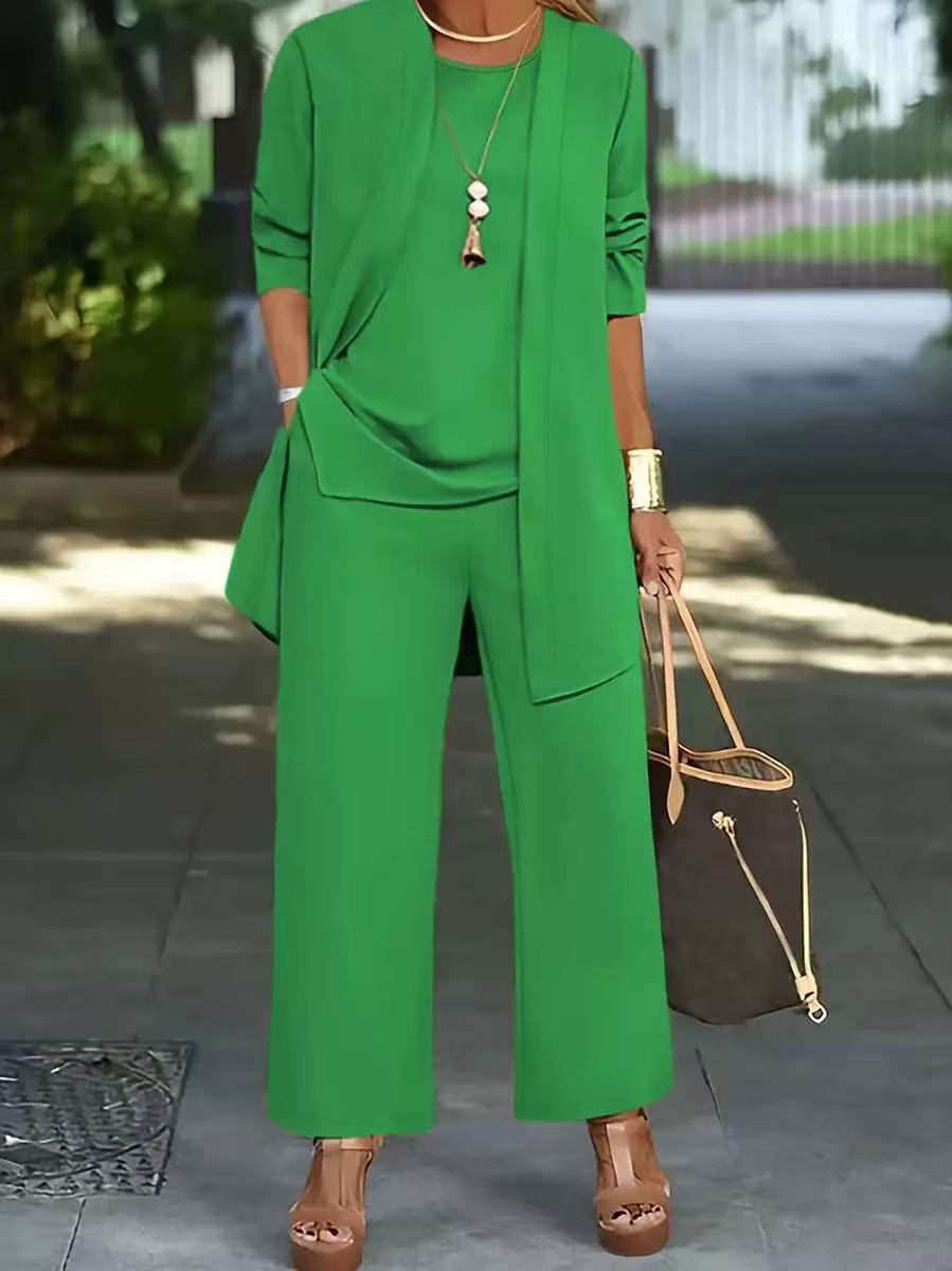 VALENTINA Elegante conjunto de 3 piezas para mujer con corte holgado