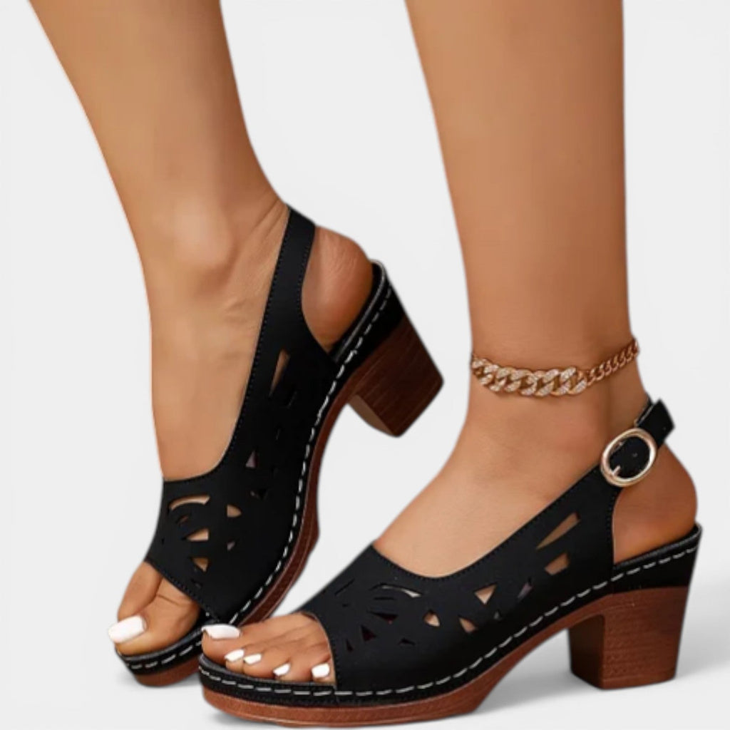 Dina | Sandalias ortopédicas de tacón con muelle