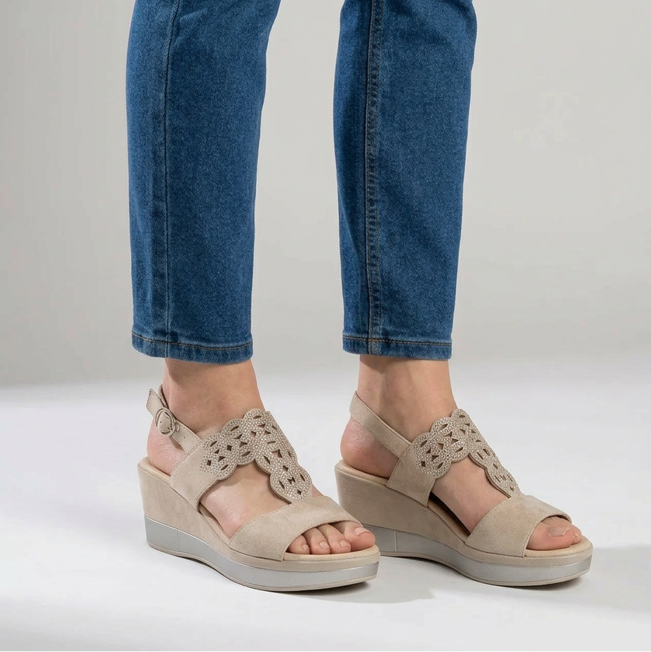 Raquel  - Cómoda sandalia de cuña para mujer