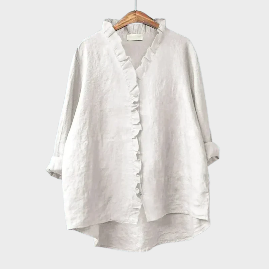 Annette | Blusa con Ribete de Volante