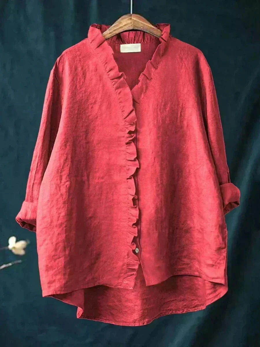 Annette | Blusa con Ribete de Volante