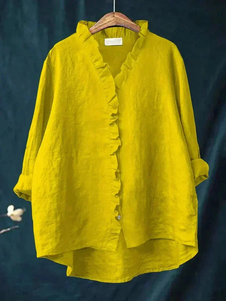 Annette | Blusa con Ribete de Volante