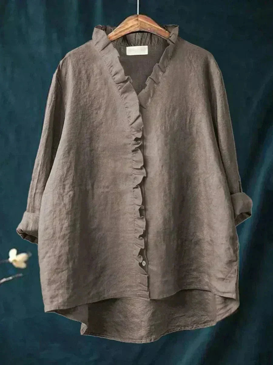 Annette | Blusa con Ribete de Volante