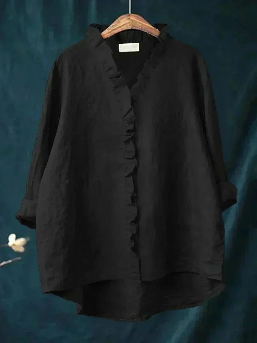 Annette | Blusa con Ribete de Volante