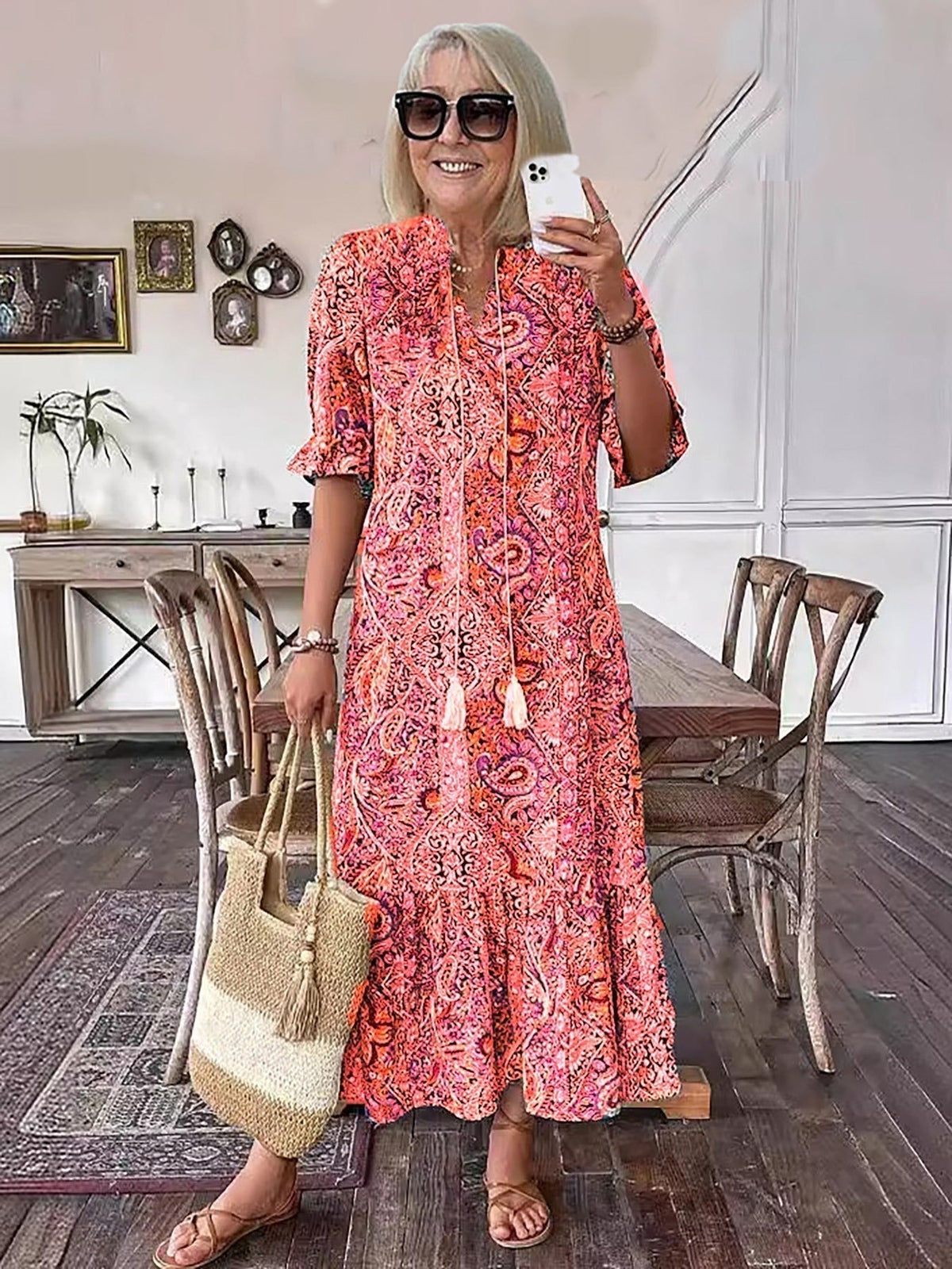Sylvie | Vestido Maxi Bohemio Escalonado