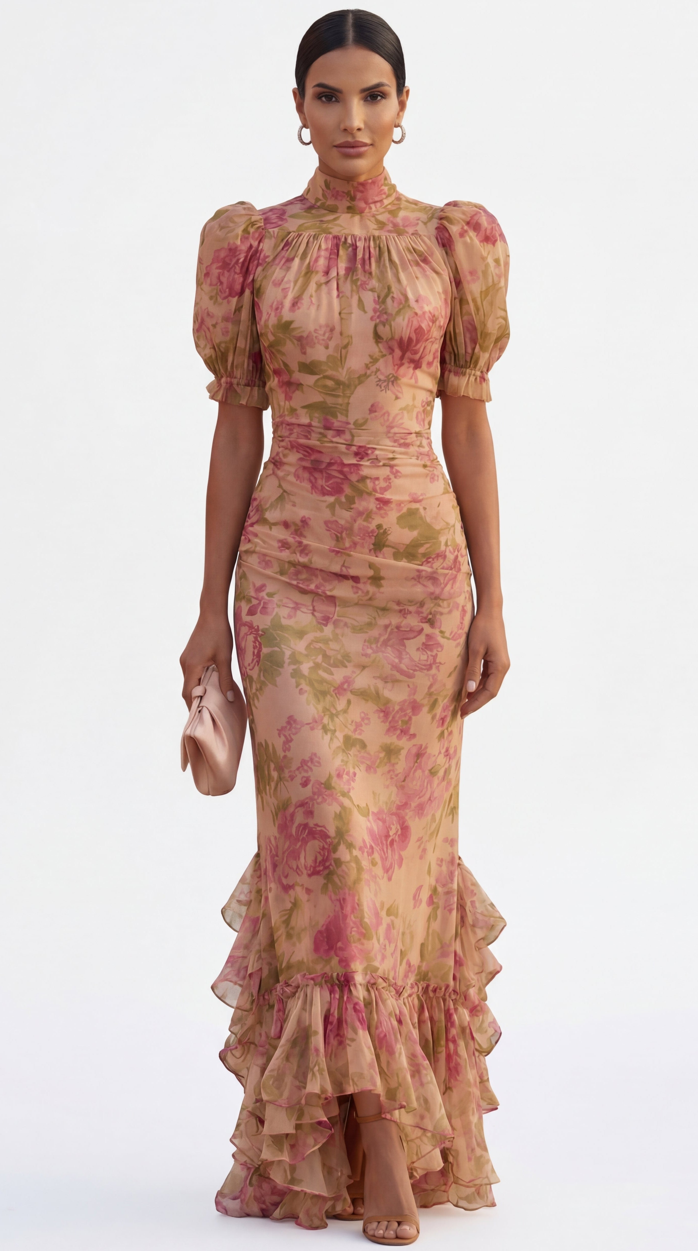 Flora | Vestido Maxi Floral con Volantes