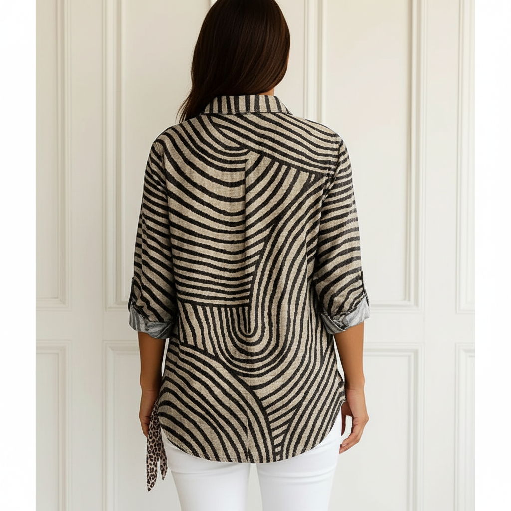 Ingrid | Blusa de rayas en espiral