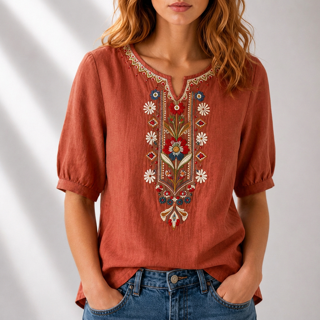 Blusa bordada floral Seraphina