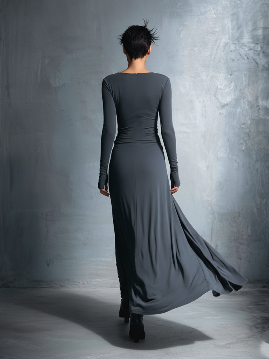 Naiara | Vestido Maxi con Nudo de Seda