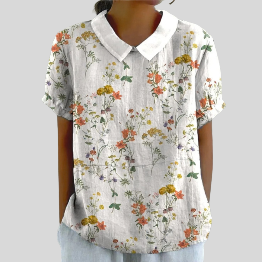 Lorelei | Blusa Floral con Cuello