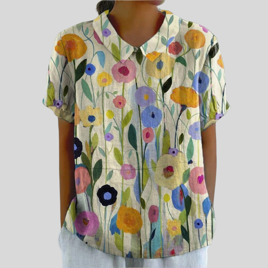 Felicity | Blusa con Cuello y Estampado de Jardín