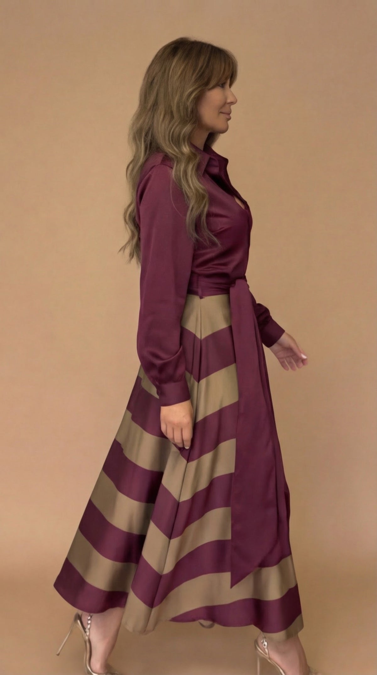 Mila™ | Vestido Maxi de Rayas