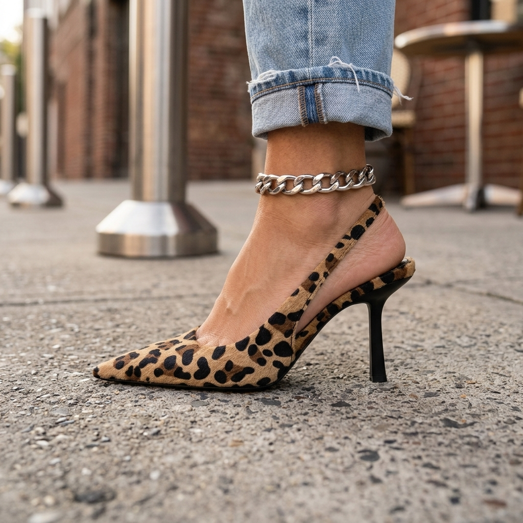 Margaret | Tacón D'Orsay de Leopardo