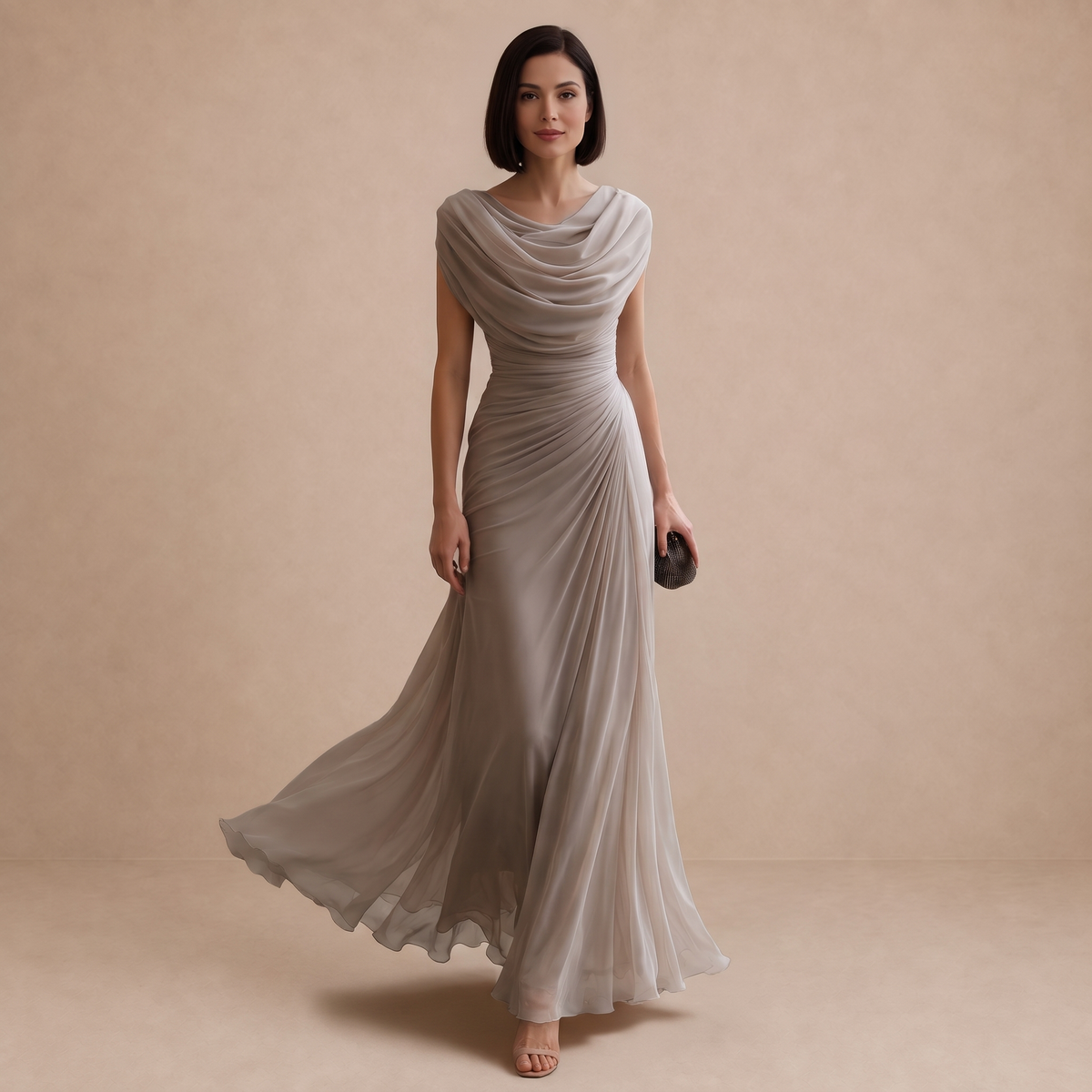 Jenna | Vestido largo drapeado