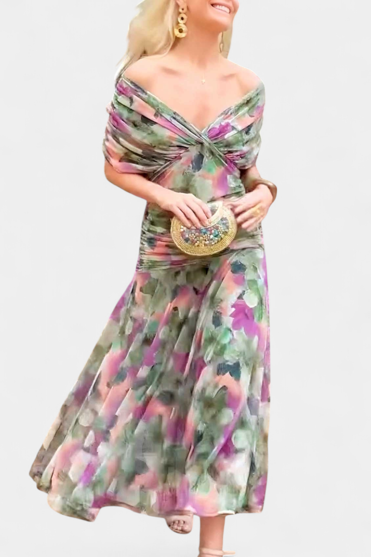 Hayden™ Vestido largo floral con escote en V