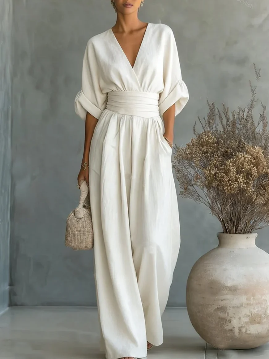 Marta - Mono Elegante con escote en V