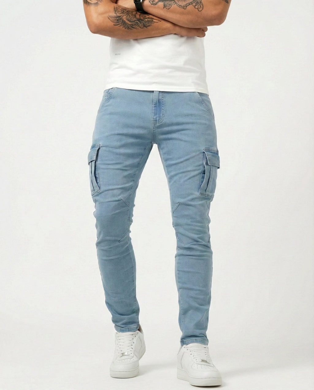 Pantalón cargo elástico