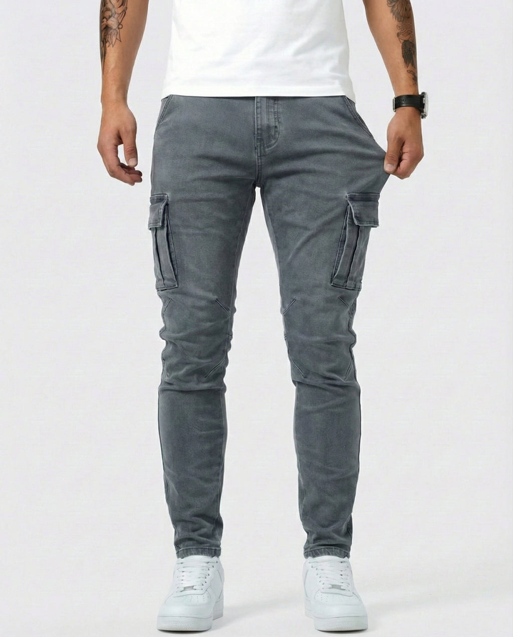 Pantalón cargo elástico