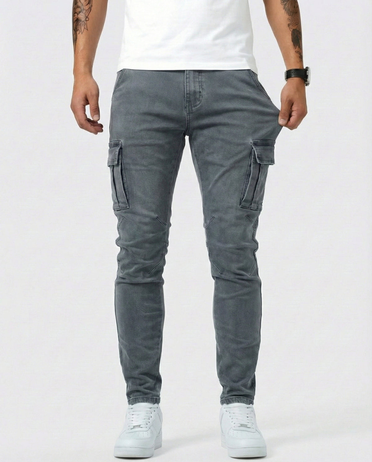 Pantalón cargo elástico