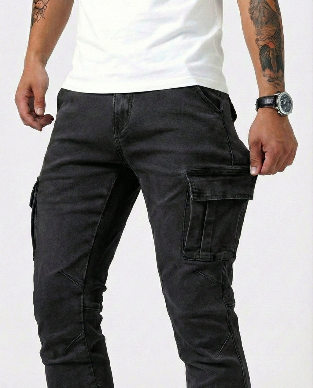 Pantalón cargo elástico