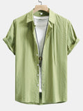 Camisa de jacquard a rayas con botones