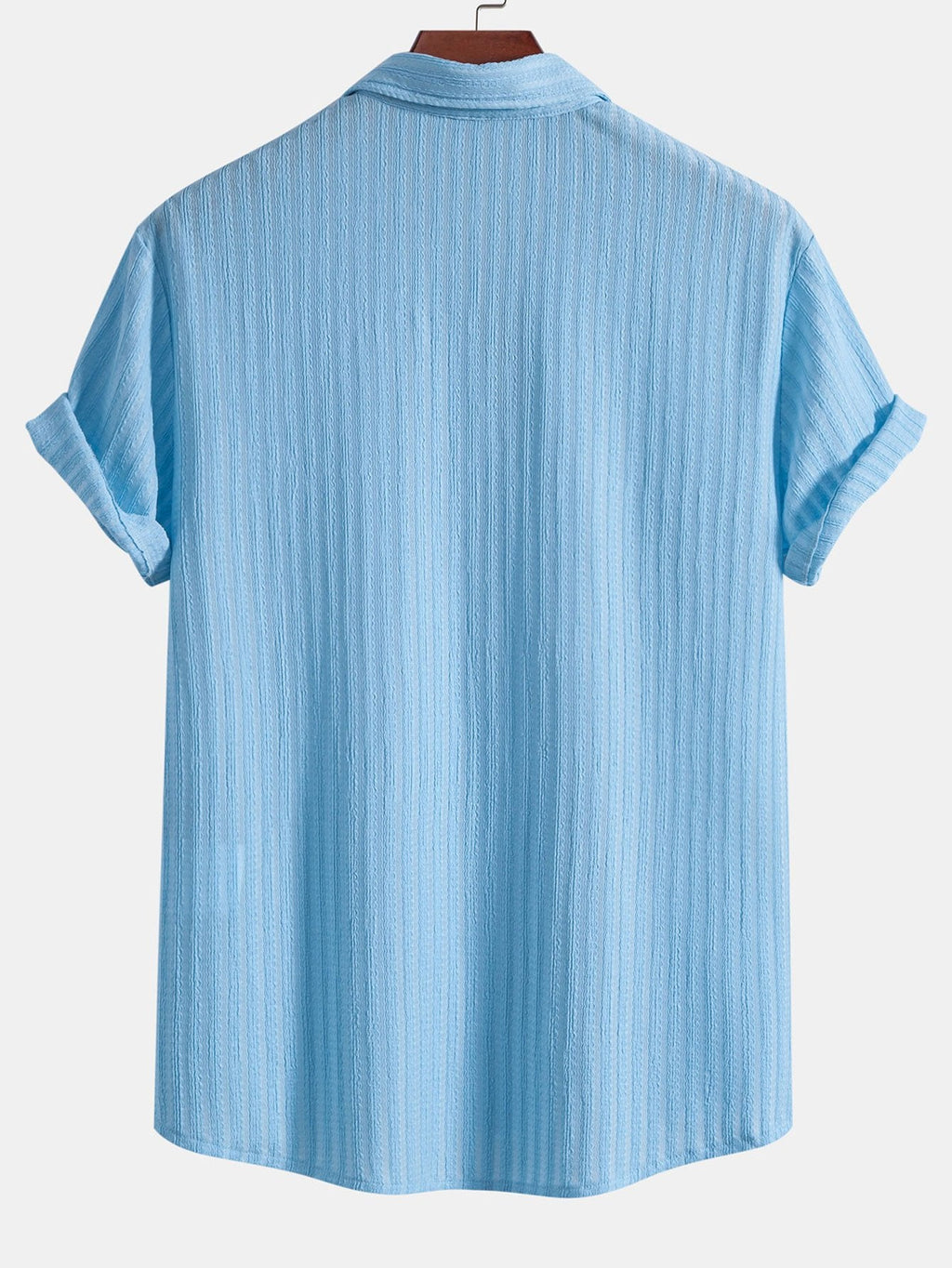 Camisa de jacquard a rayas con botones