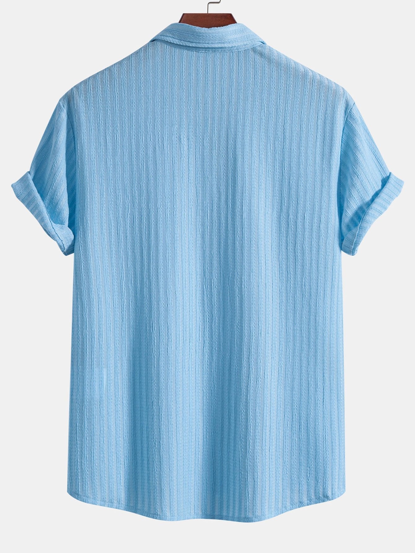 Camisa de jacquard a rayas con botones