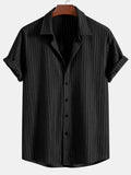 Camisa de jacquard a rayas con botones