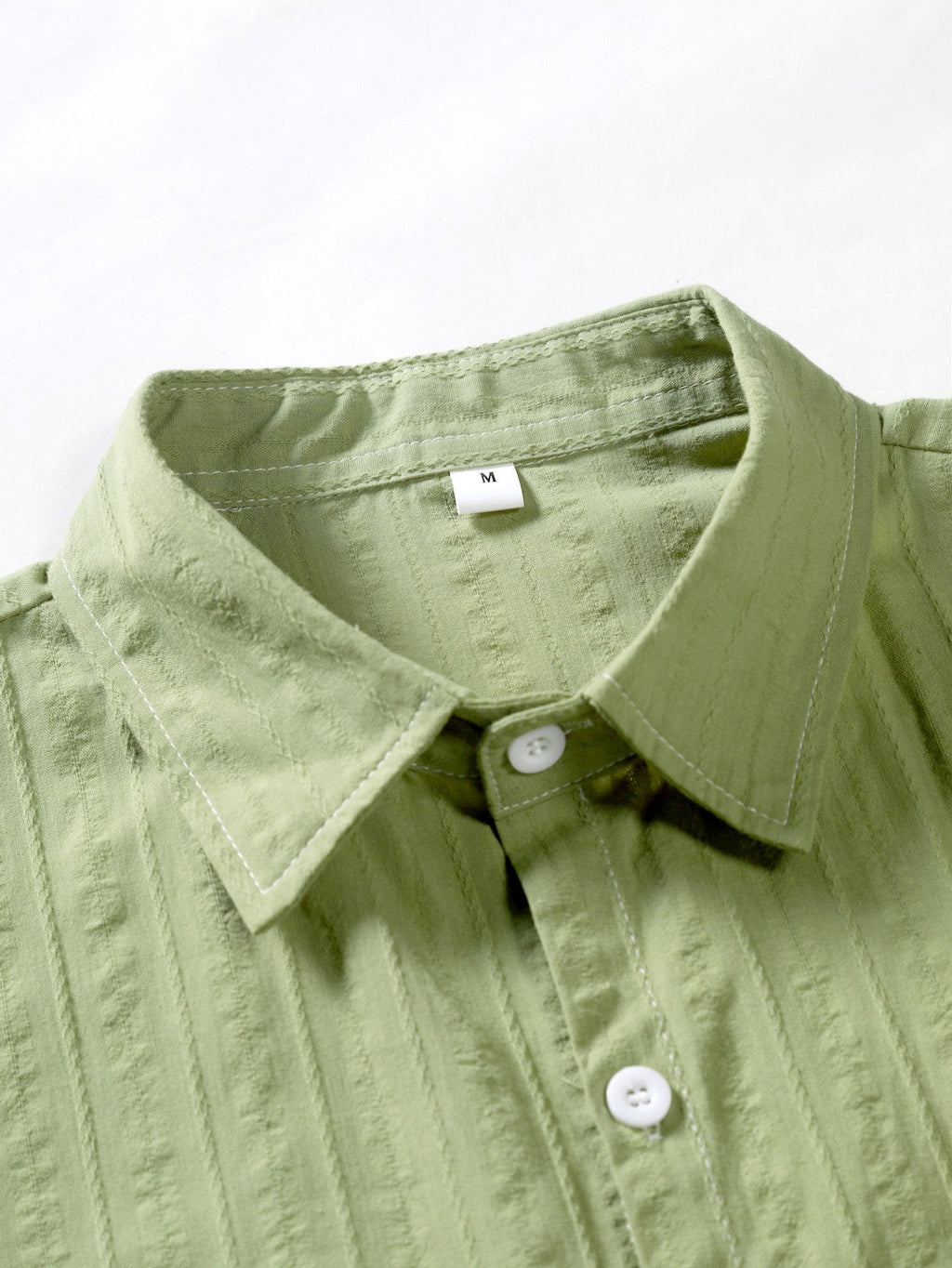 Camisa de jacquard a rayas con botones