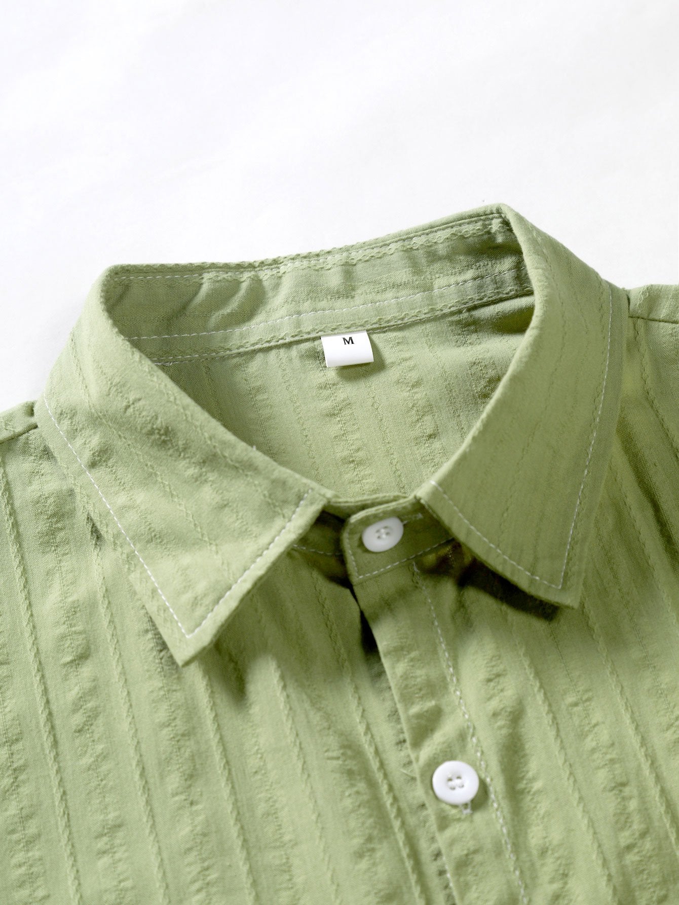 Camisa de jacquard a rayas con botones