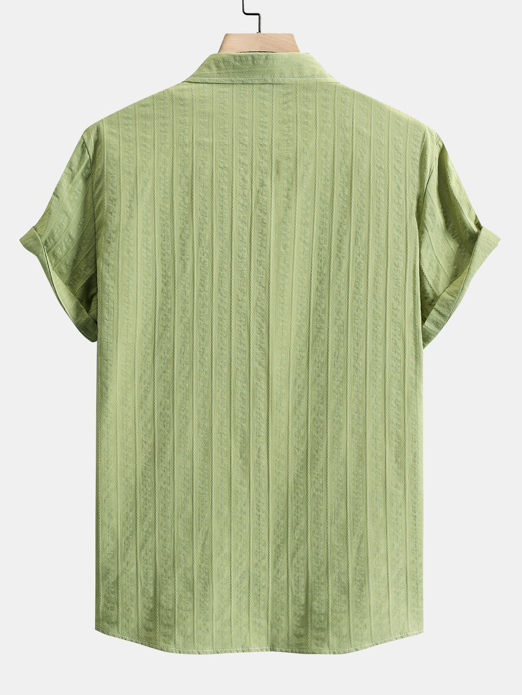 Camisa de jacquard a rayas con botones