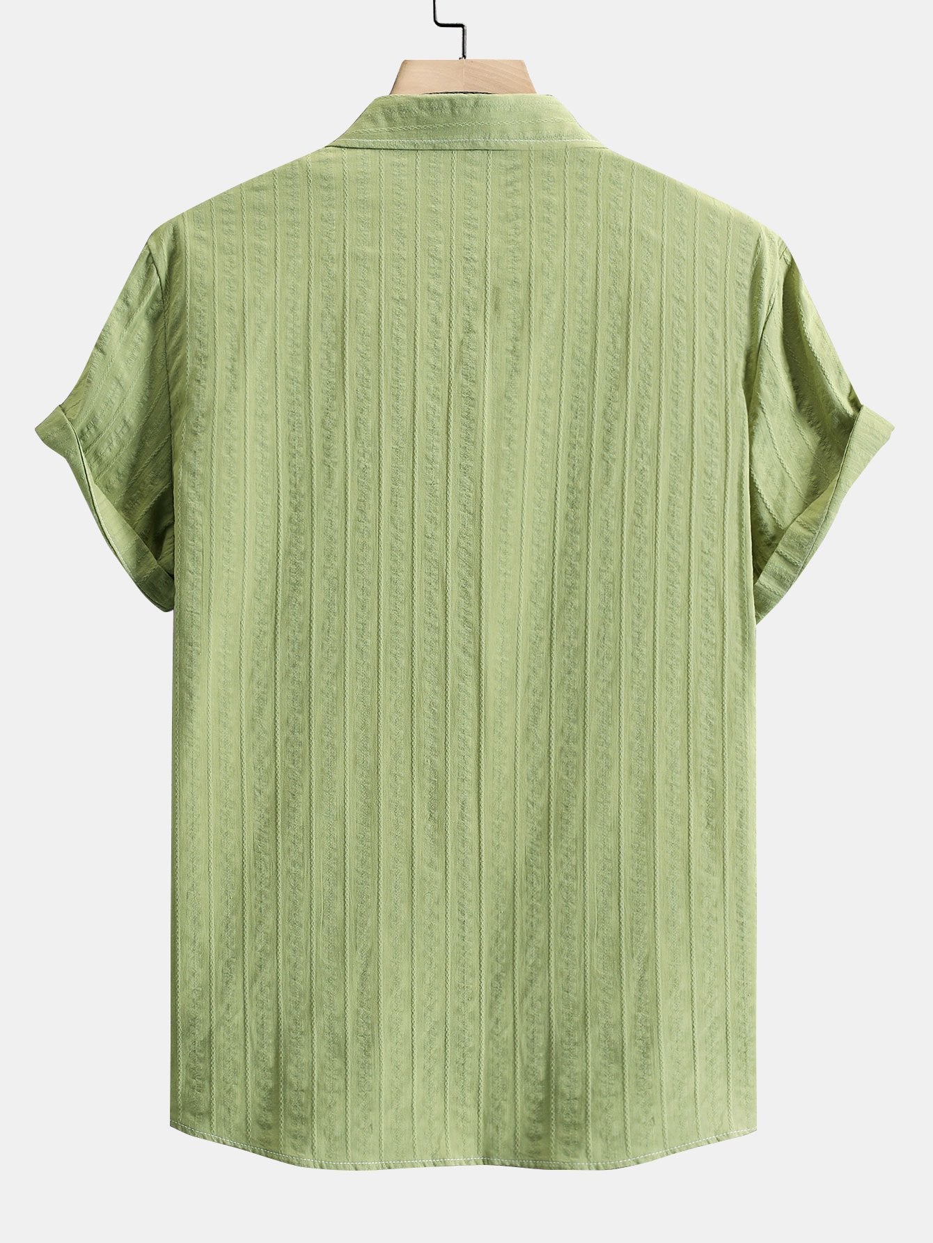 Camisa de jacquard a rayas con botones
