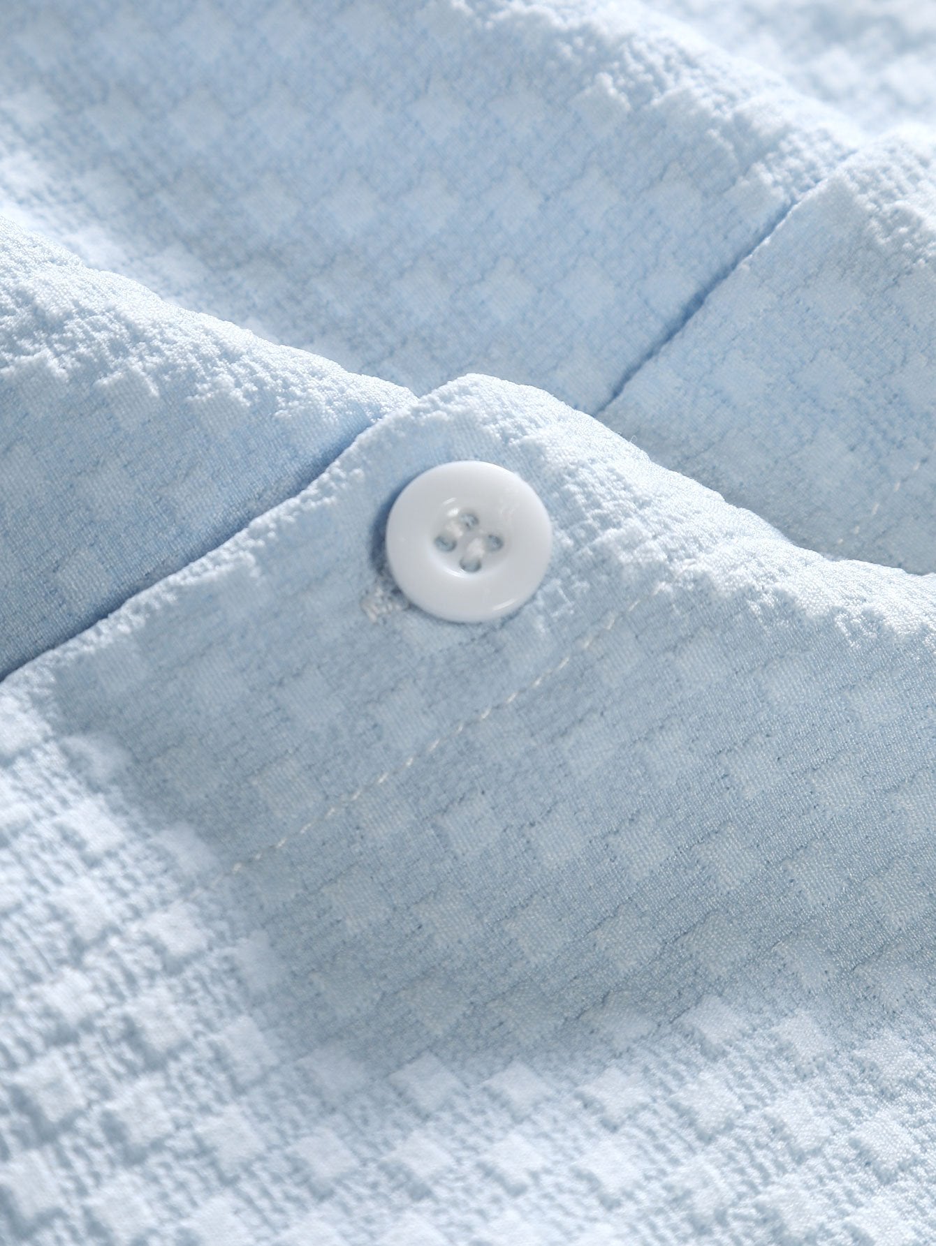 Camisa de botones con estampado de ajedrez en jacquard
