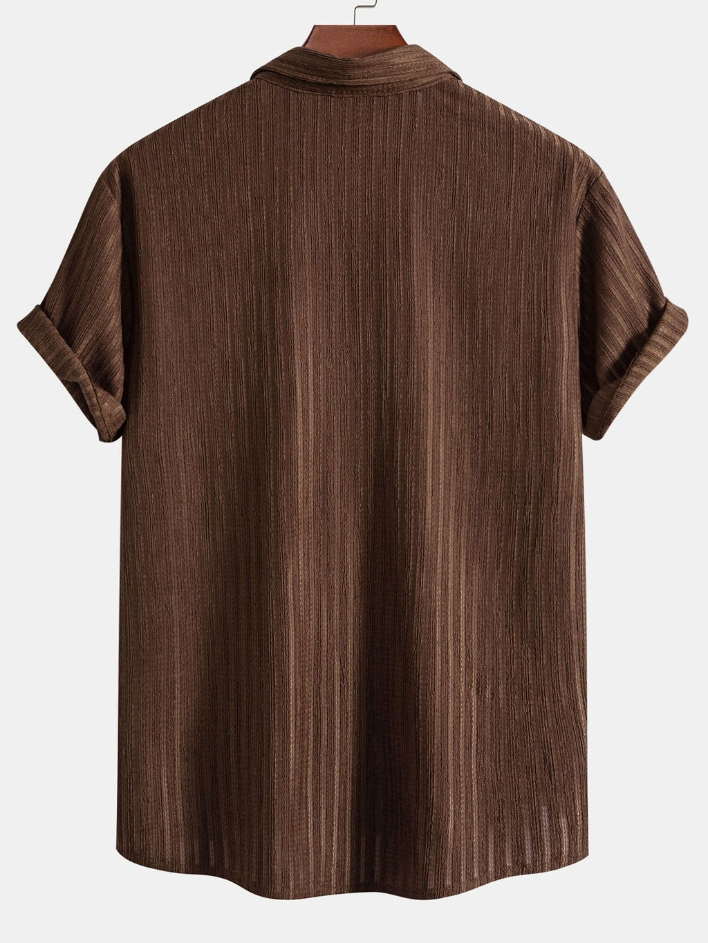 Camisa de jacquard a rayas con botones