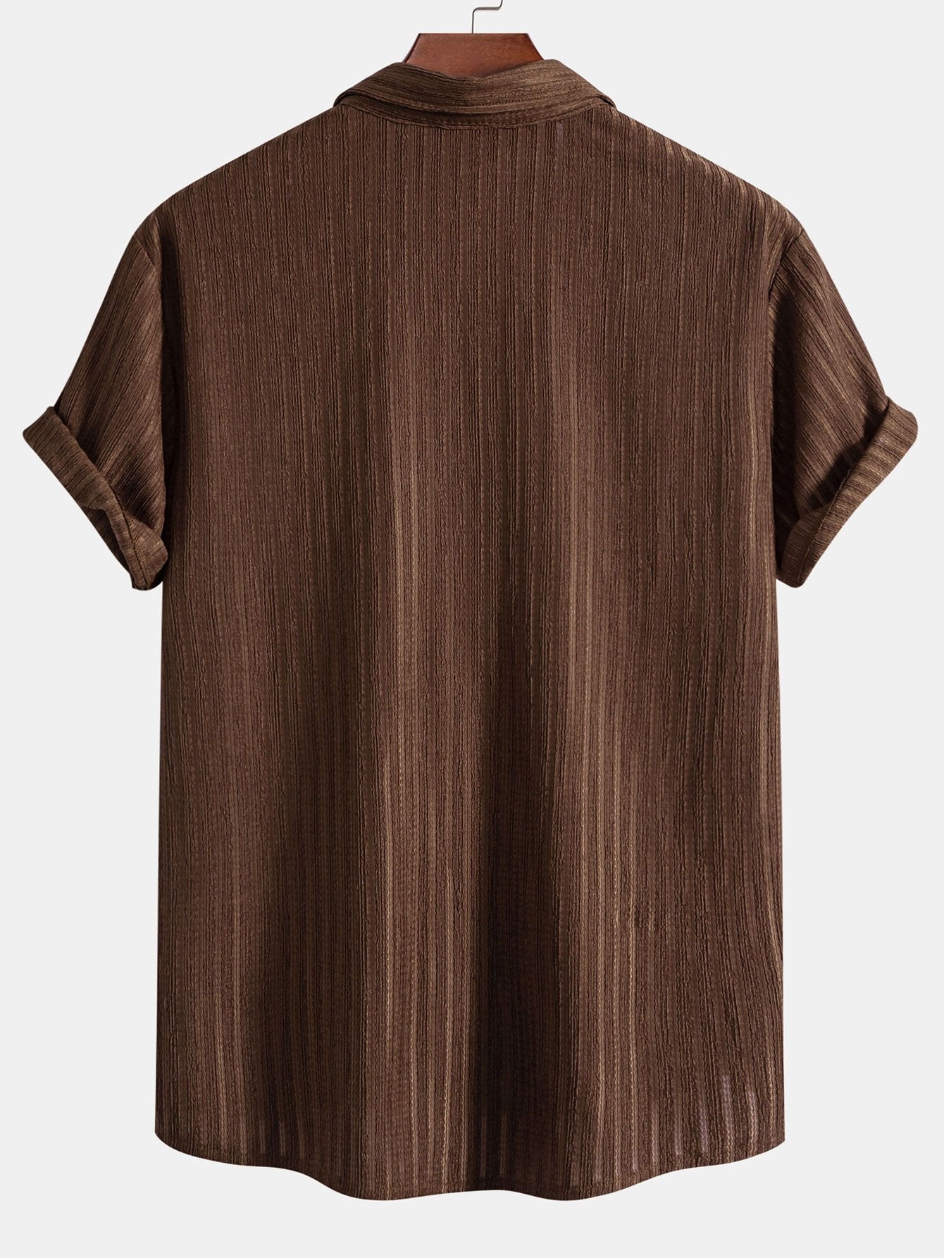 Camisa de jacquard a rayas con botones