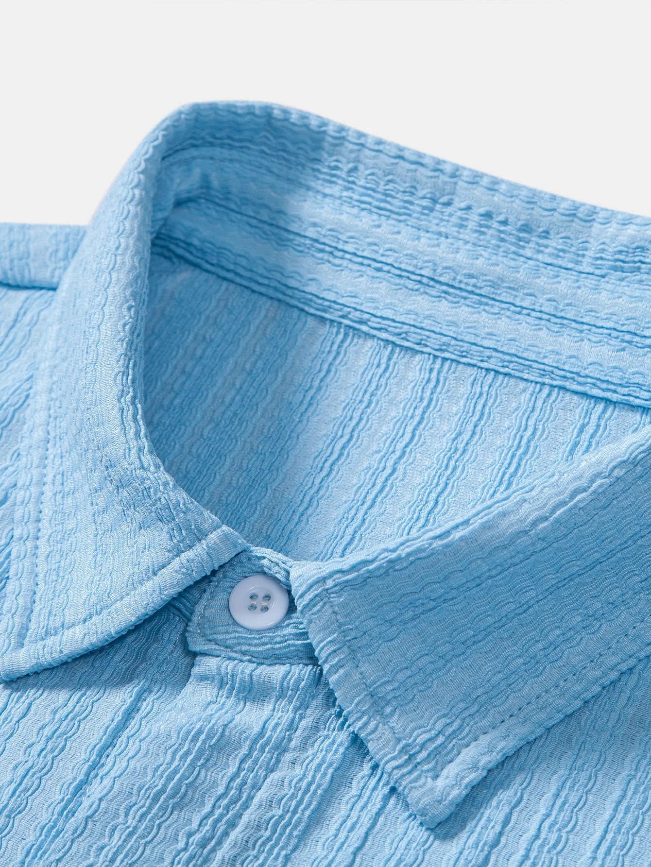 Camisa de jacquard a rayas con botones