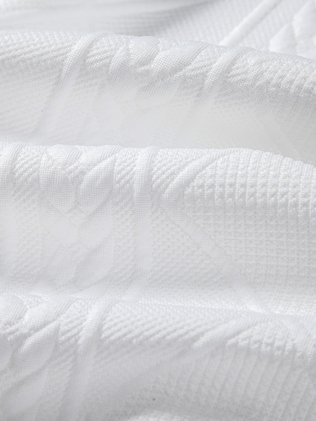 Camisa de botones y pantalones cortos con estampado jacquard geométrico